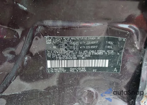 2017 Toyota Rav4 Le from USA, damaged, VIN 2T3BFREV8HW581884